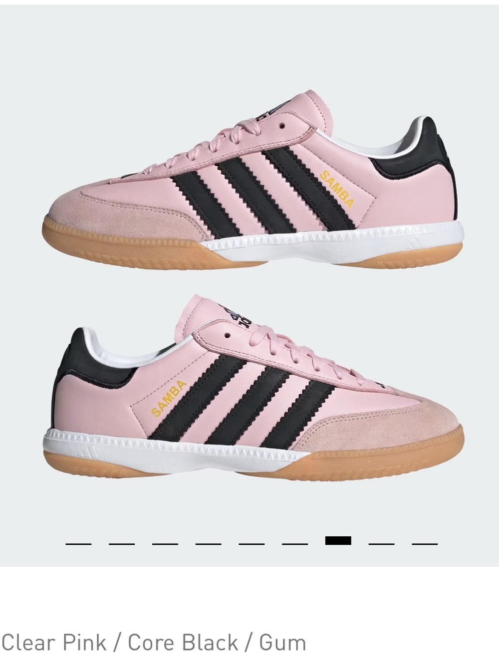 NWT Adidas Samba Sneakers - Clear Pink & Core Black